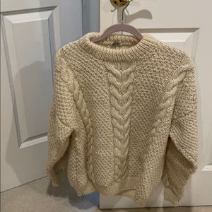 100% wool hand knit sweater